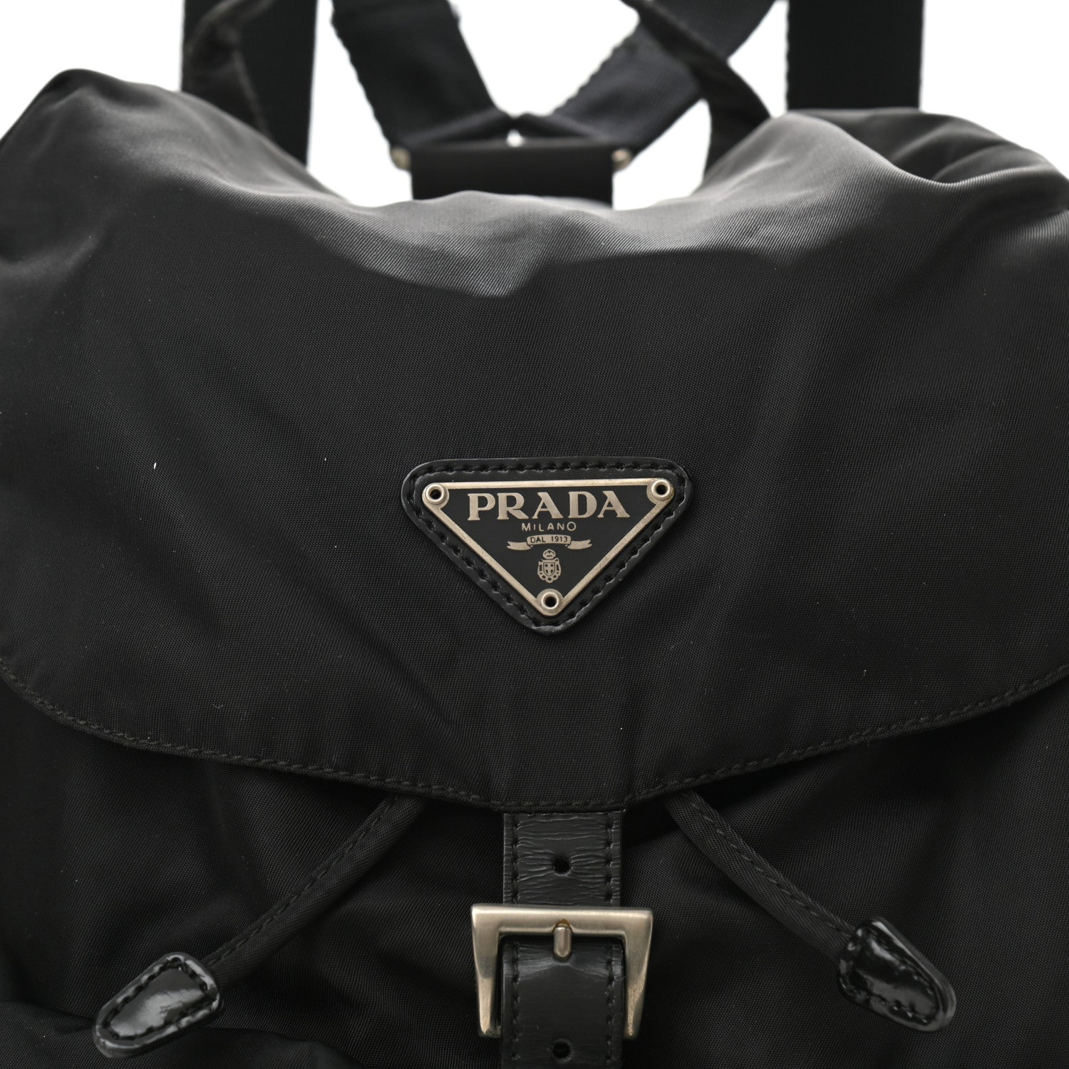Prada Tessuto Nylon Saffiano Medium Backpack Black 9 of 9