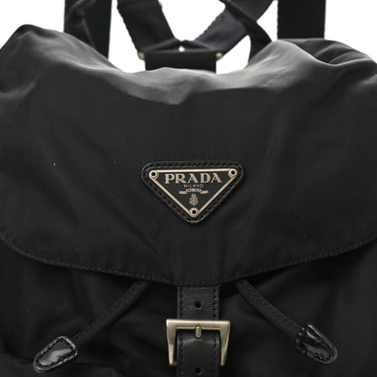 Prada Tessuto Nylon Saffiano Medium Backpack Black 9 of 9