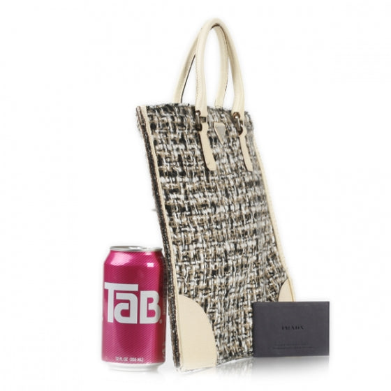 Tweed Vitello Flat Tote
