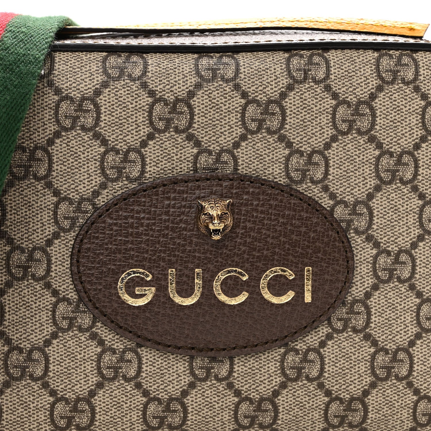 Gucci GG Supreme Monogram Web Neo Vintage Shoulder Bag Beige New Acero Crop 8 of 10