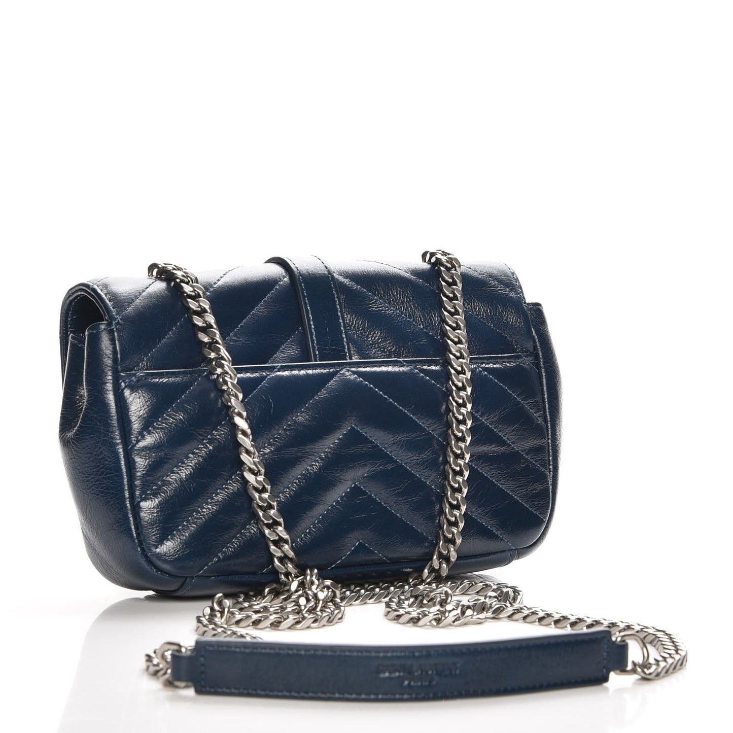 Sheepskin Matelassé Monogram Classic Baby Punk Chain Bag Blue