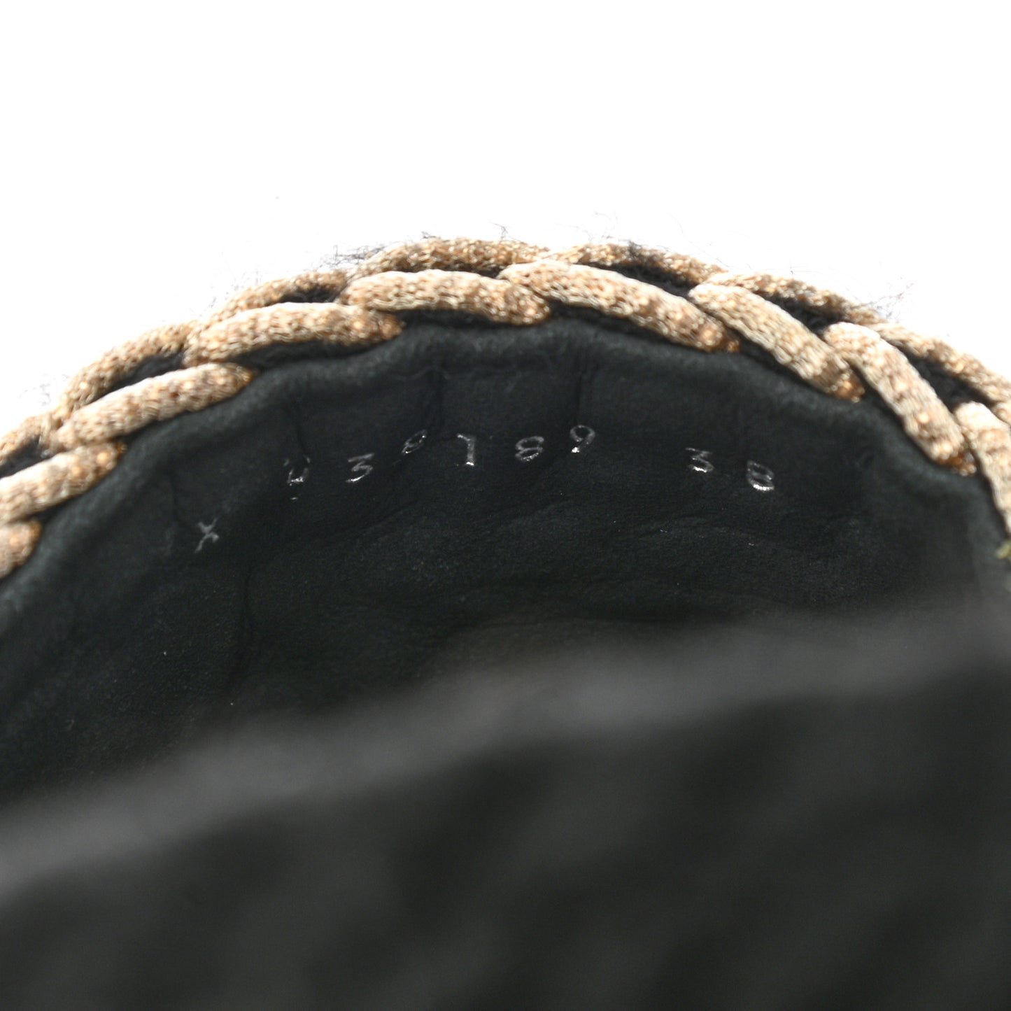 Knit Braided Slide Sandals 38 Black
