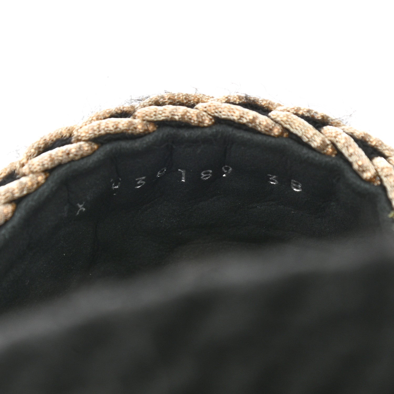 Chanel Knit Braided Slide Sandals 38 Black 8 of 9