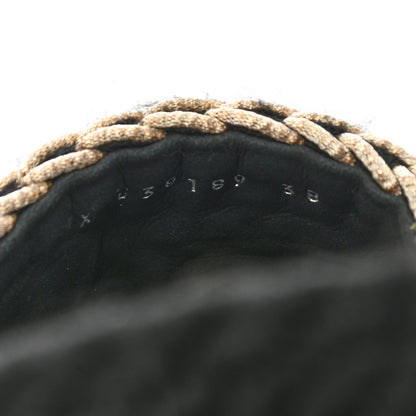 Chanel Knit Braided Slide Sandals 38 Black 8 of 9