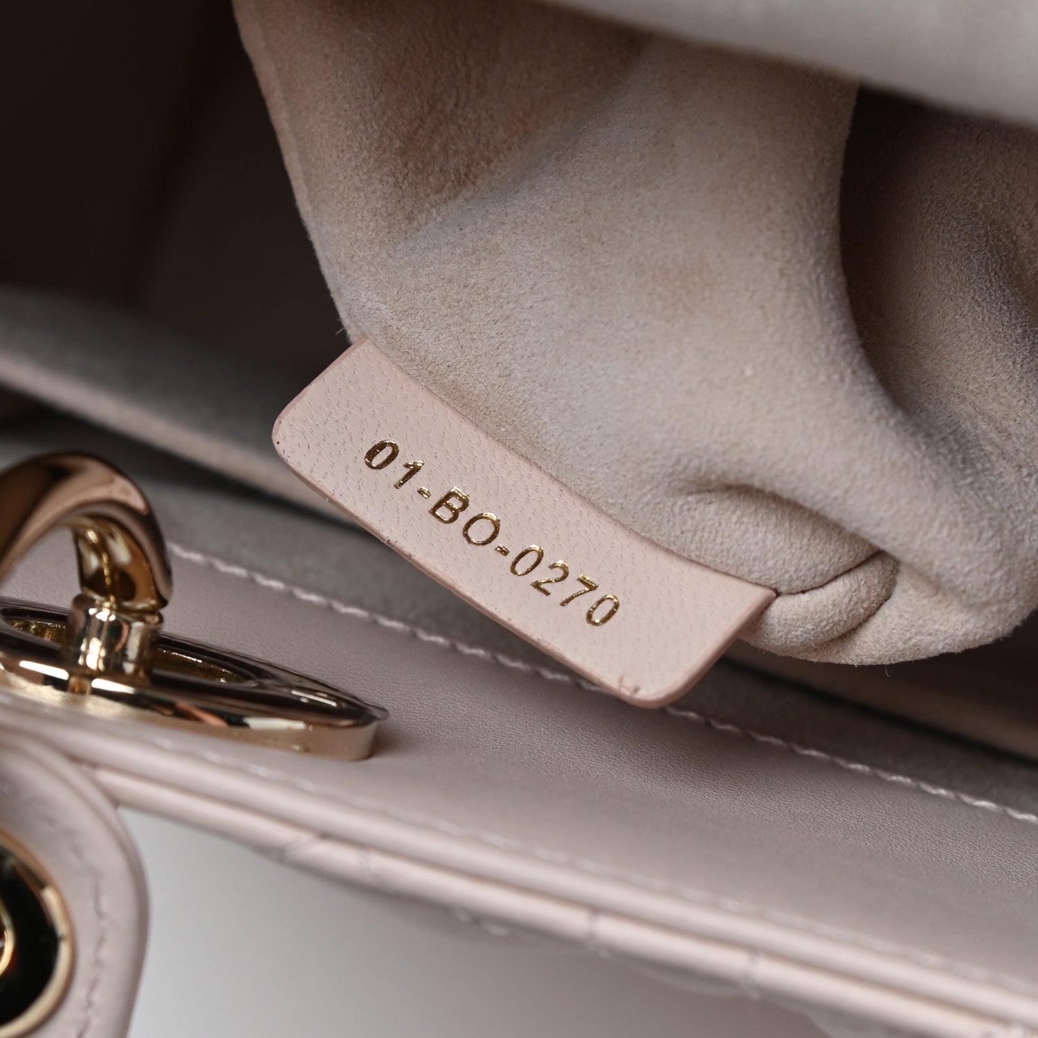 Christian Dior Lambskin Cannage Medium Lady Dior Rose Poudre 7 of 10