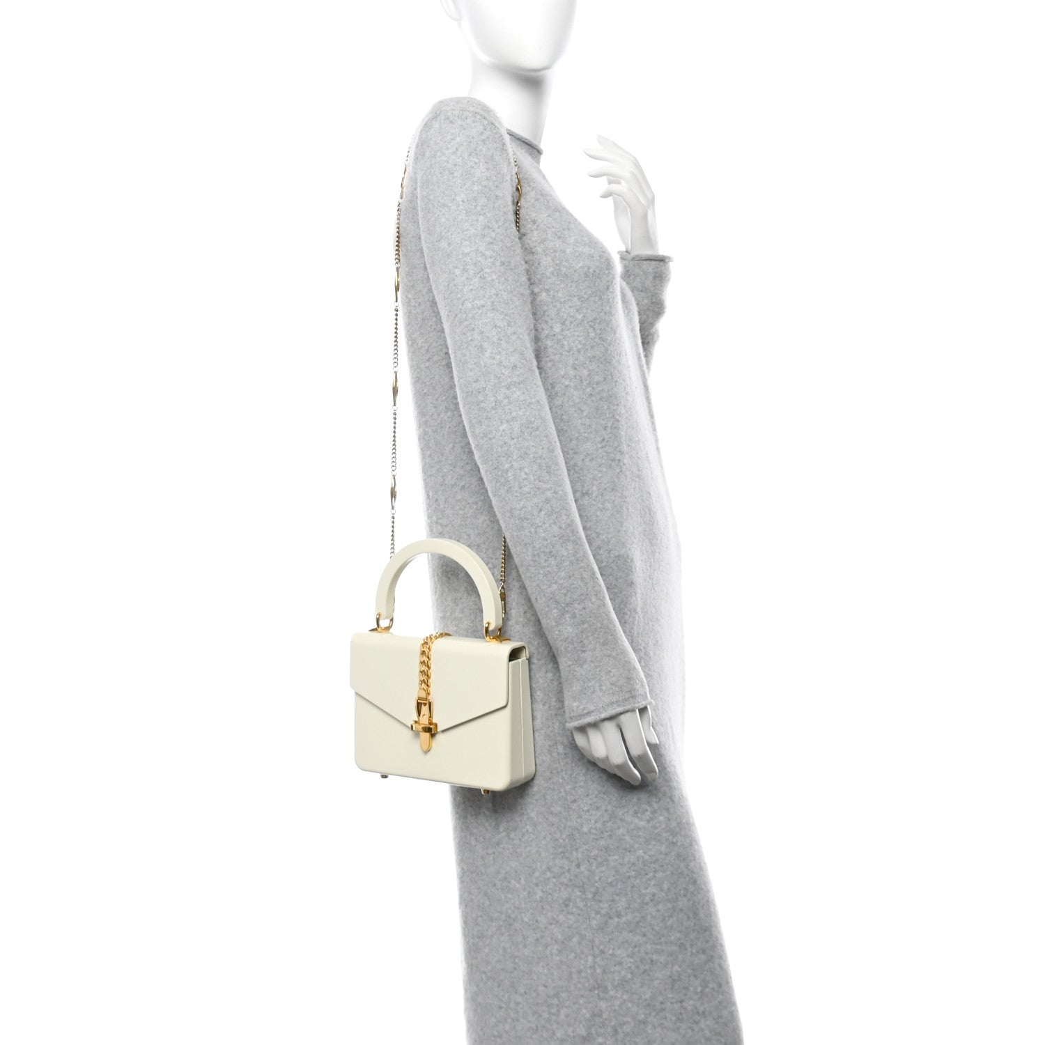 Gucci Plexiglass Mini Sylvie 1969 Top Handle Bag Ivory 2 of 14