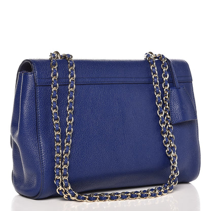 Mulberry Classic Grain Medium Lily Flap Neon Blue 4 of 8