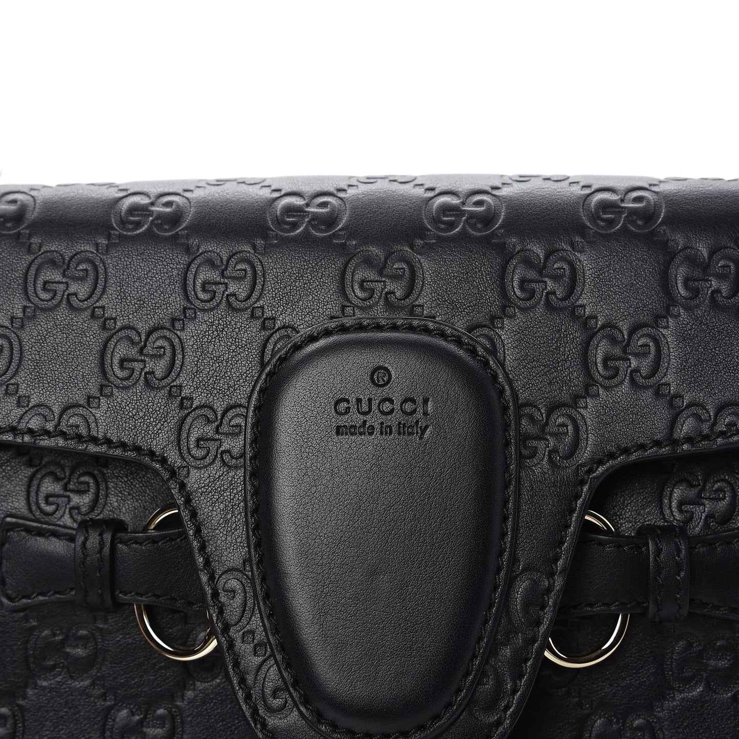 Guccissima Medium Emily Chain Shoulder Bag Black