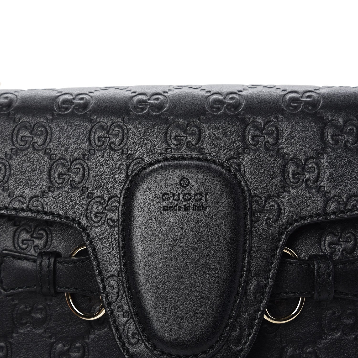 Gucci Guccissima Medium Emily Chain Shoulder Bag Black 5 of 8