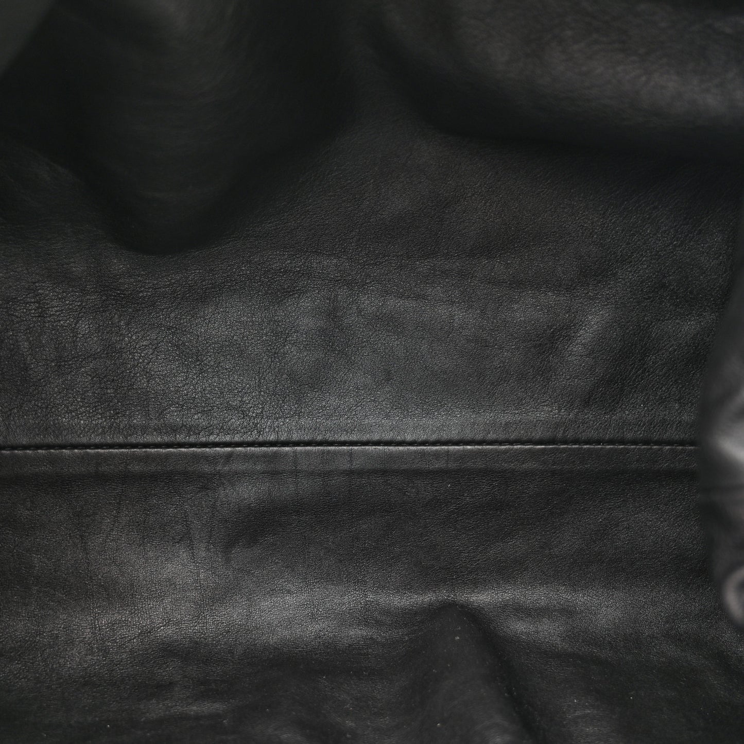 Smooth Butter Calf The Pouch Oversized Clutch Black