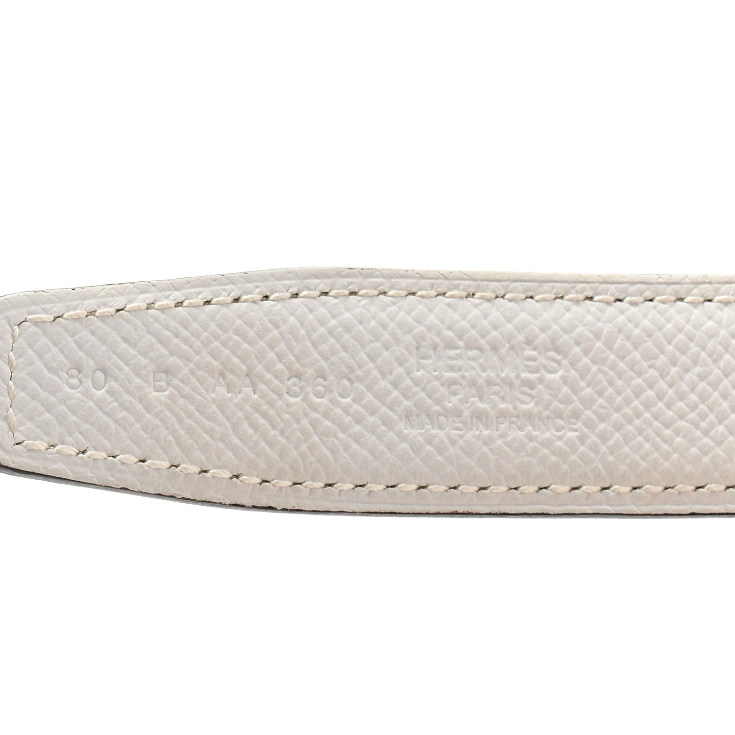 Hermes Epsom Swift 24mm Mini Constance H Belt 80 White Etoupe 5 of 6