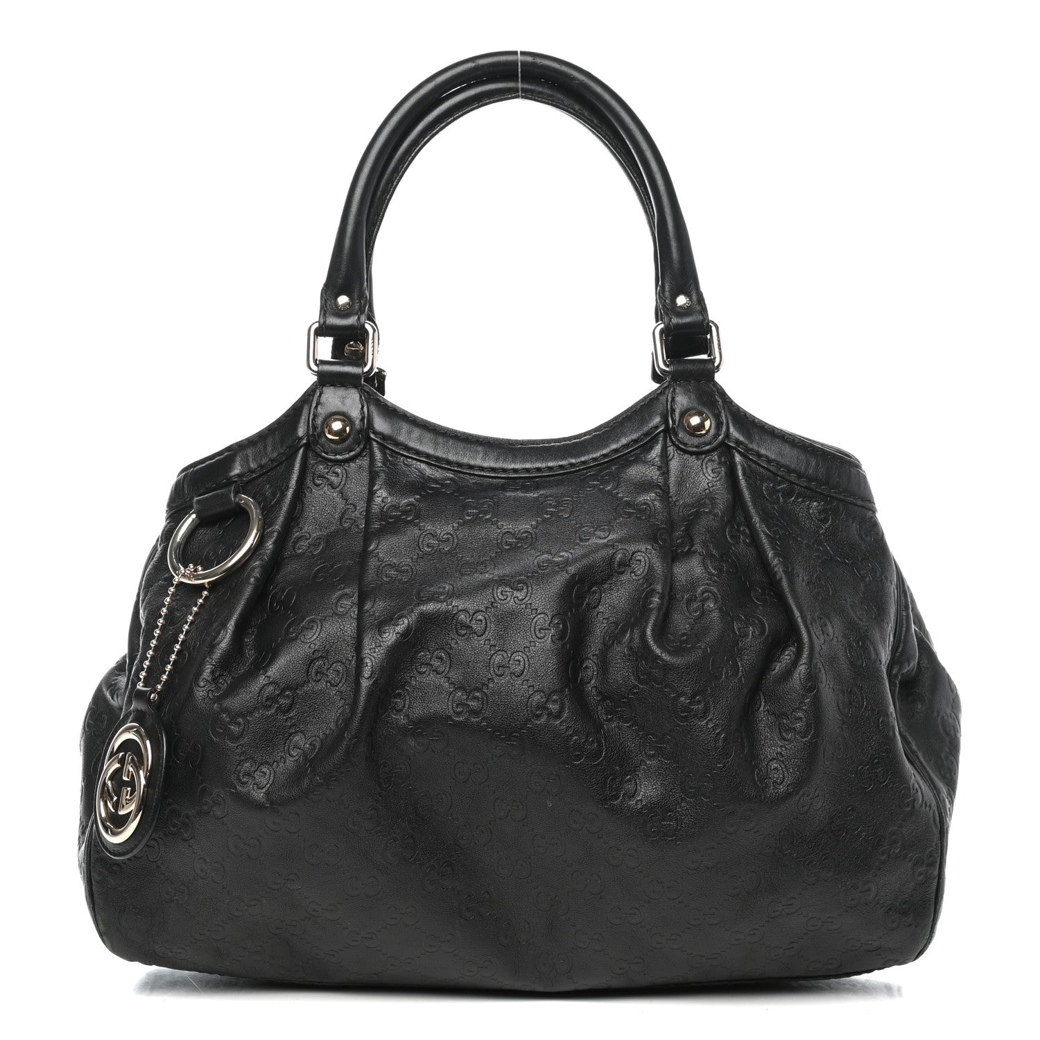 Gucci Guccissima Medium Sukey Tote Black 1 of 11