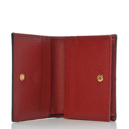Gucci GG Supreme Monogram Tian Card Case Beige Multicolor Red 5 of 8