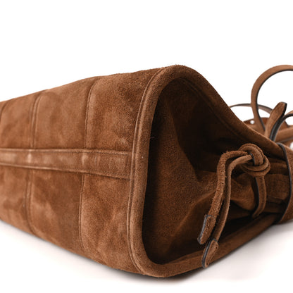 Prada Suede Triangle Medium Bonnie Shoulder Bag Cacao 10 of 10