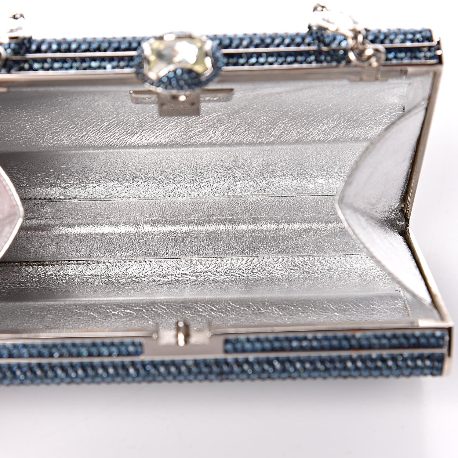 Judith Leiber Swarovski Crystal Clutch Dark Blue 5 of 12