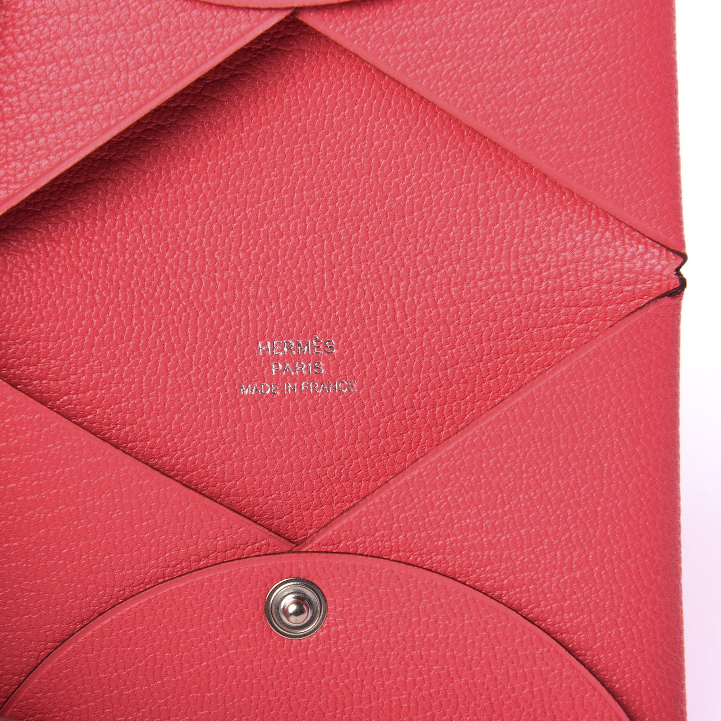 Chevre Mysore Calvi Card Case Rose Lipstick
