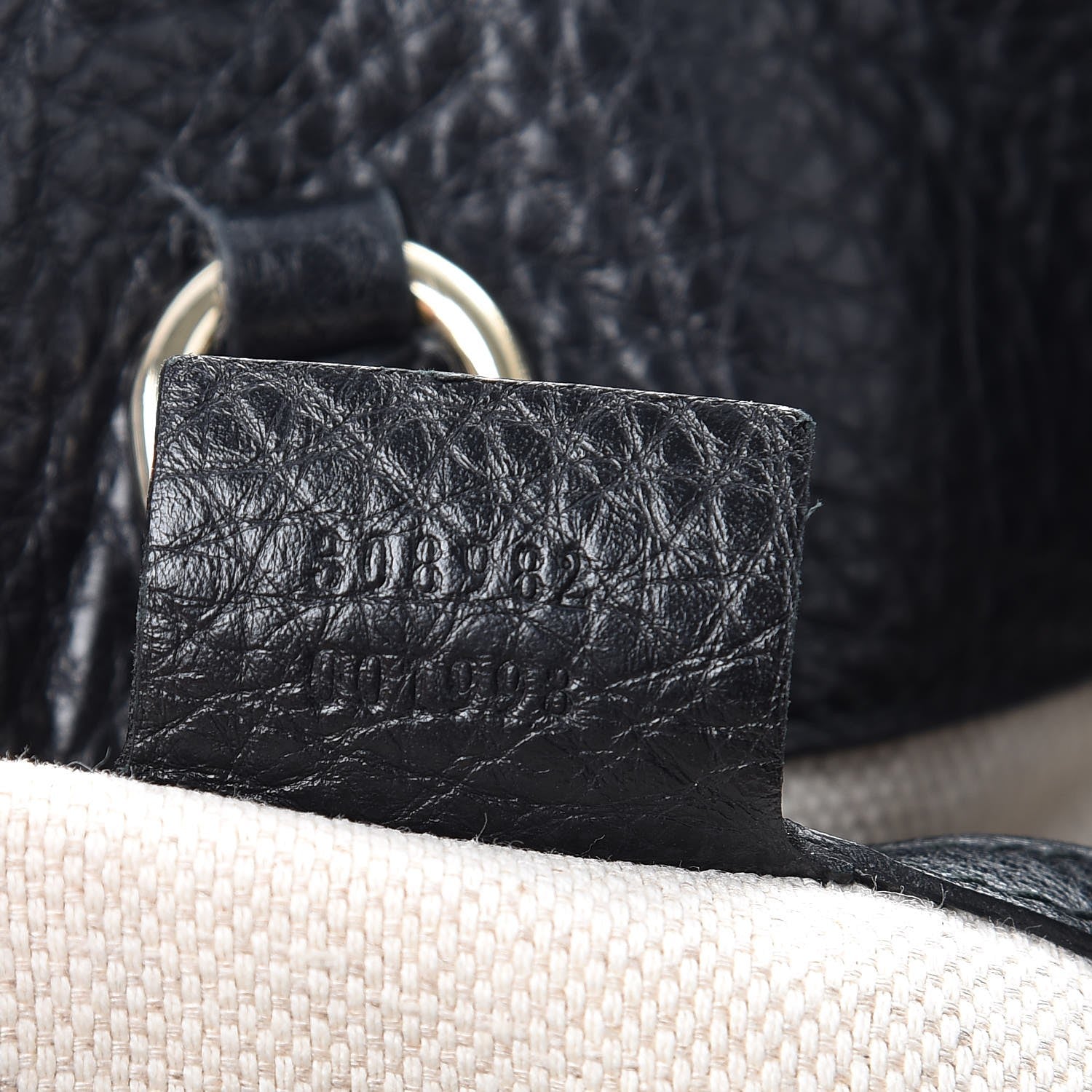 Gucci Pebbled Calfskin Medium Soho Chain Shoulder Bag Black 7 of 7