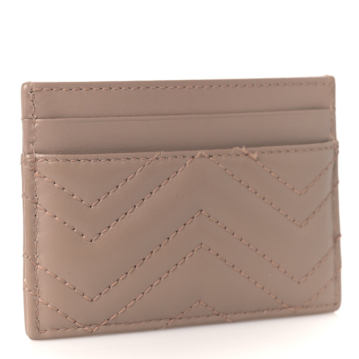 Gucci Calfskin Matelasse GG Marmont Card Holder Porcelain Rose 3 of 8
