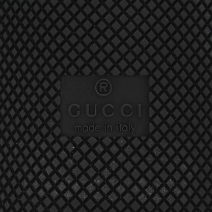 Gucci GG Supereme Monogram Miro Soft Calfskin Web Mens Screener Sneakers 8 Black Grey Sky 7 of 10