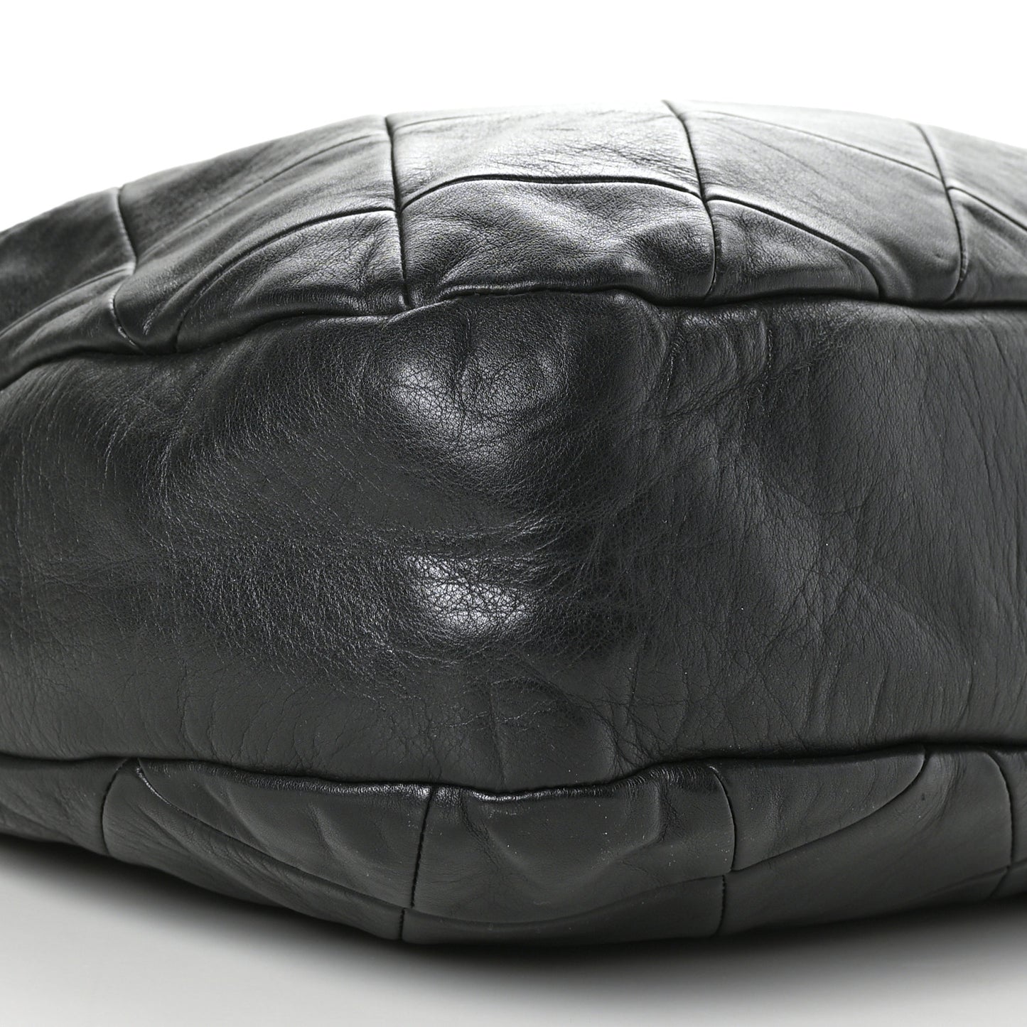 Lambskin Quilted Hobo Black