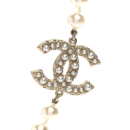 Chanel Pearl CC 100th Anniversary Necklace Light Gold 4 of 5