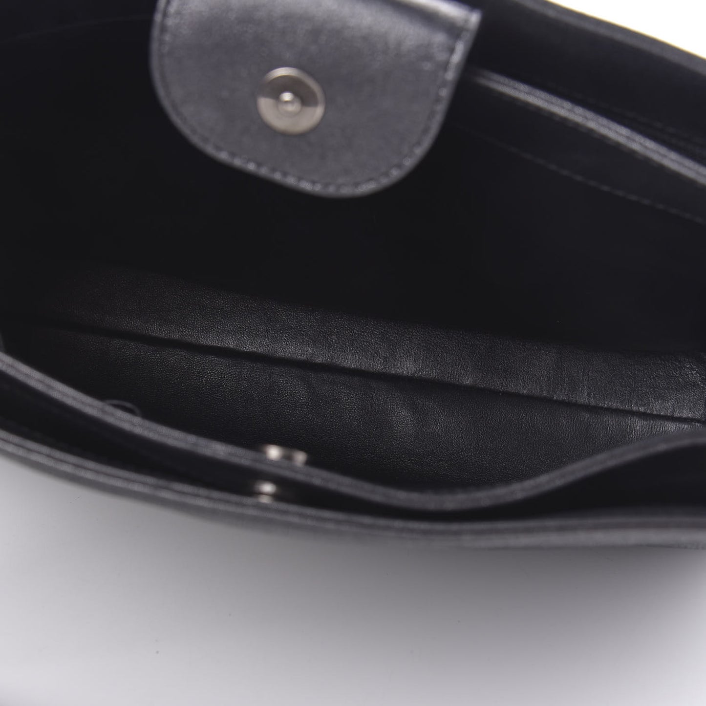 Iridescent Calfskin CC East West Shopping Tote Grey