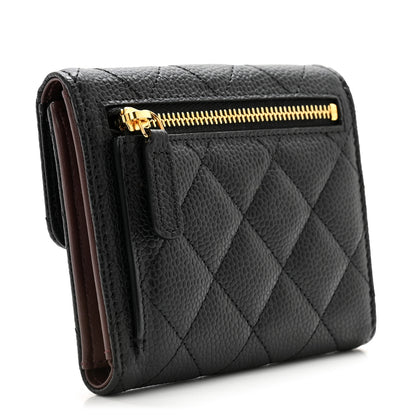 Chanel Caviar Quilted Compact Flap Wallet Black 3 of 9