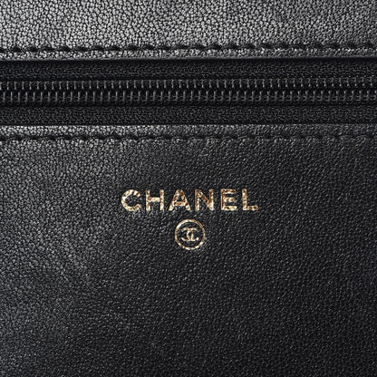 Chanel Sheepskin Quilted Mademoiselle Vintage Wallet On Chain WOC Black 5 of 9