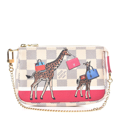 Louis Vuitton Damier Azur 2017 Christmas Animation Mini Pochette Accessories 1 of 11
