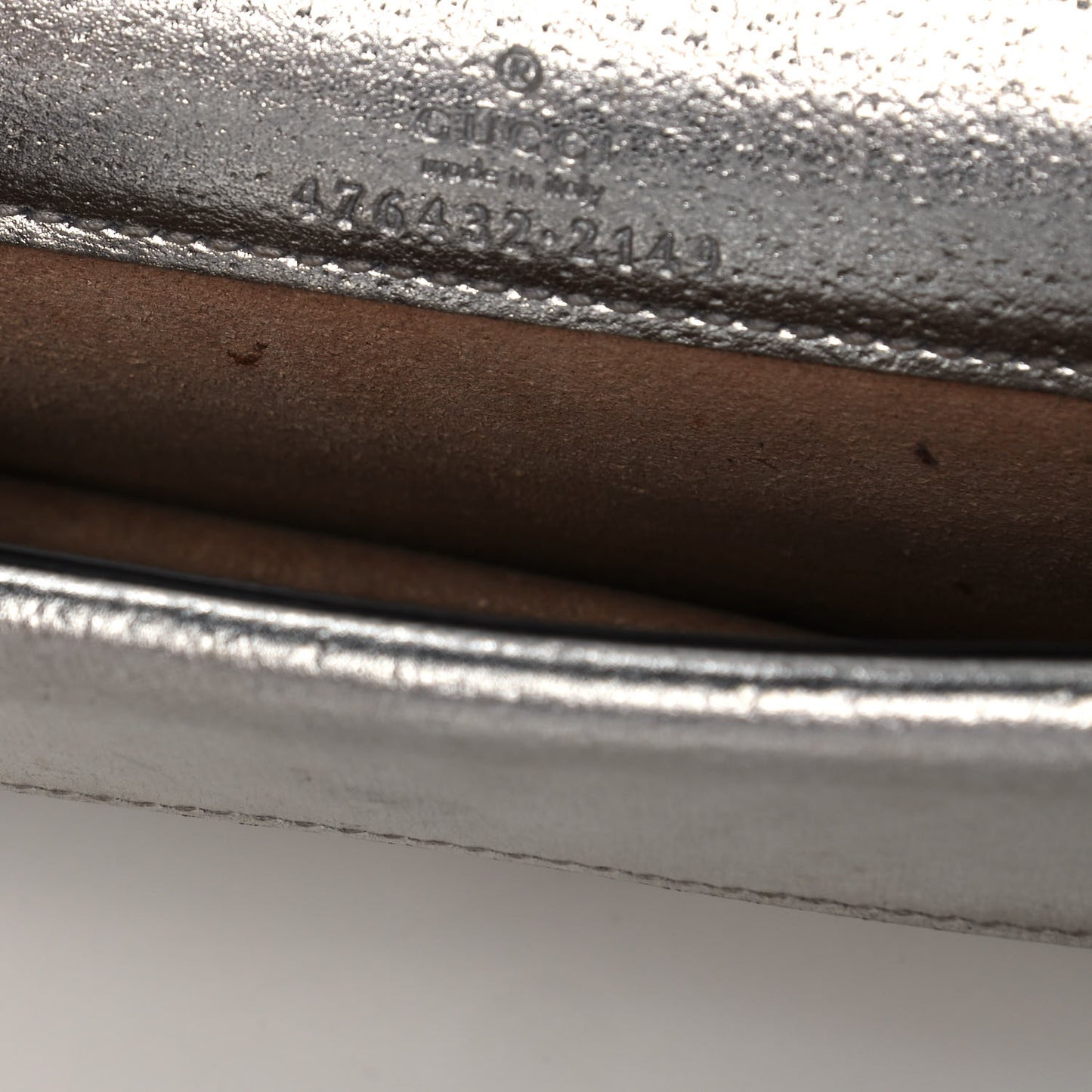 Metallic Calfskin Super Mini Dionysus Shoulder Bag Silver