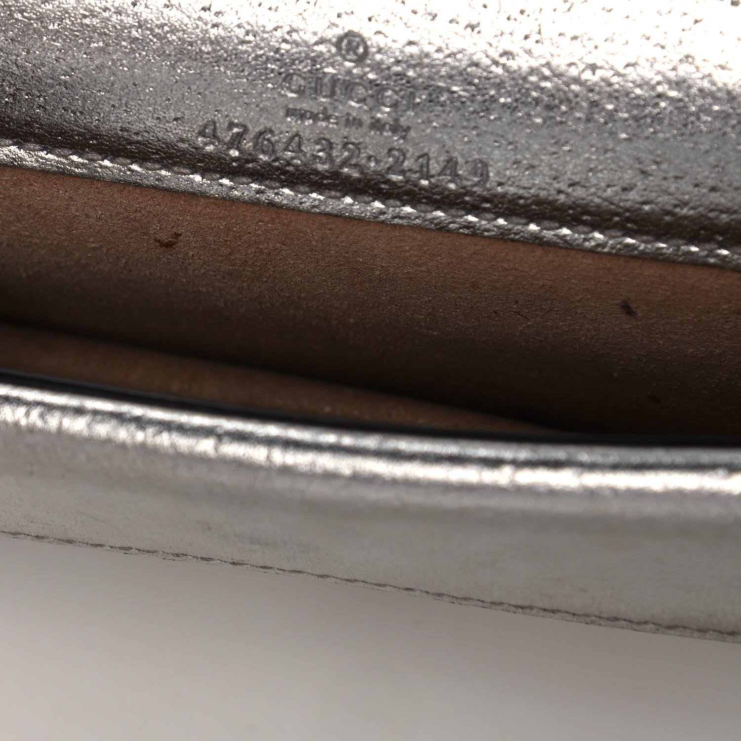 Gucci Metallic Calfskin Super Mini Dionysus Shoulder Bag Silver 10 of 11