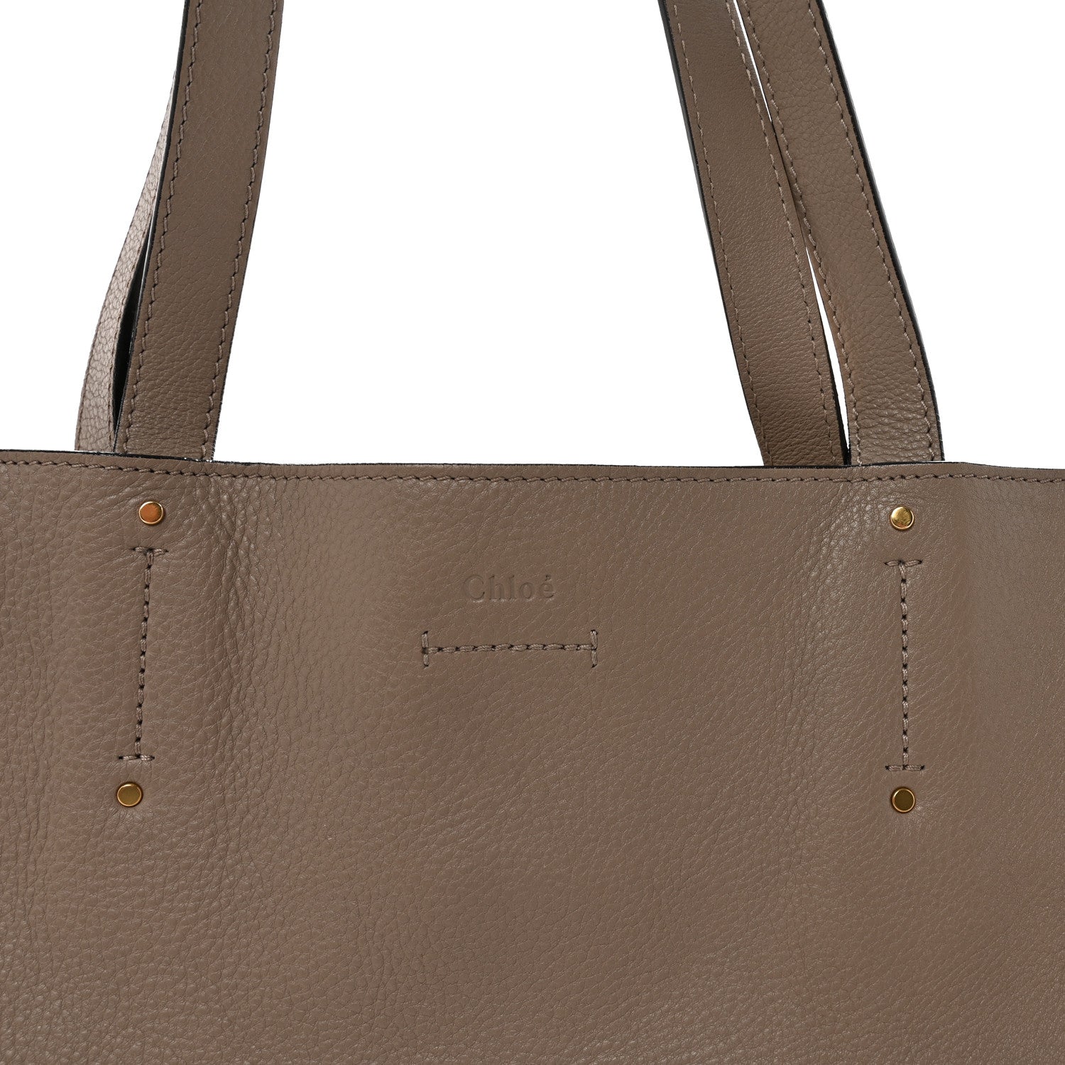 Chloe Smooth Calfskin Medium Milo Shopping Tote Motty Grey 7 of 9