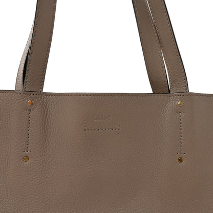 Chloe Smooth Calfskin Medium Milo Shopping Tote Motty Grey 7 of 9