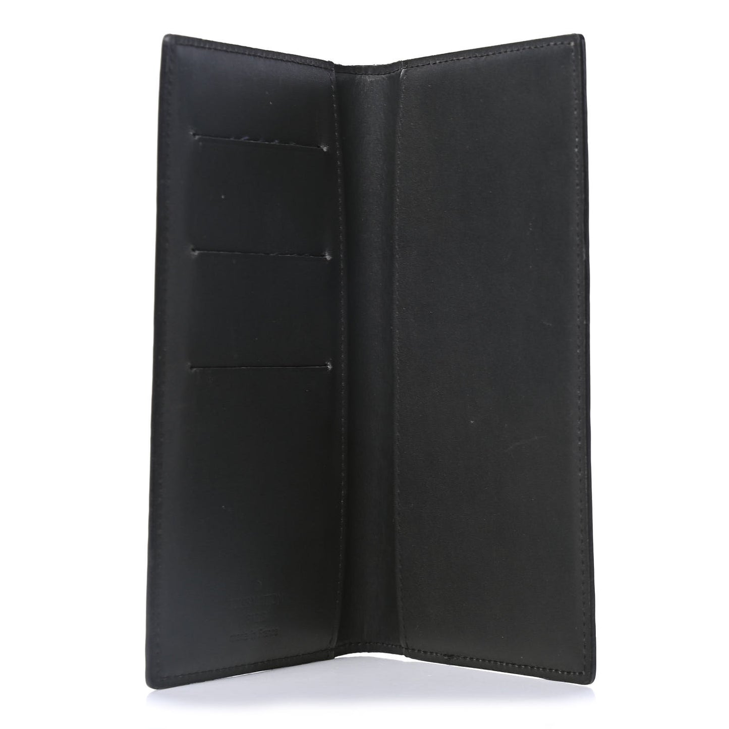 Mat Monogram Checkbook Holder Case Wallet Black