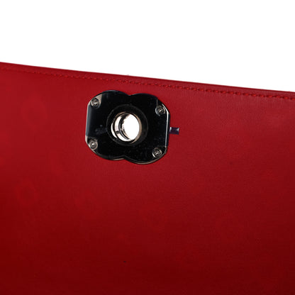 Chanel Patent Quilted Small Coco Boy Flap Red 11 of 11