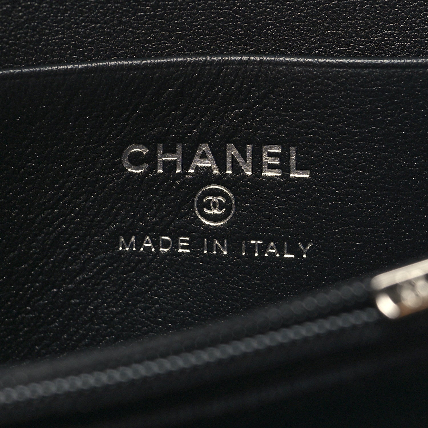 Chanel Lambskin Crystal Star Quilted Studded CC Zip Around Card Holder Wallet Black 6 of 8