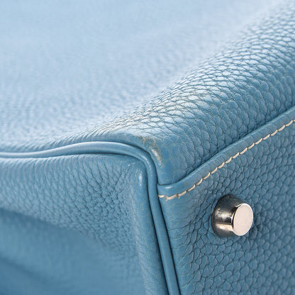 Hermes Togo Kelly Retourne 32 Blue Jean 41 of 43