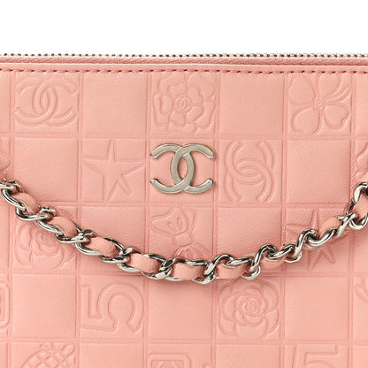 Chanel Lambskin Precious Symbols Pochette Pink 9 of 9