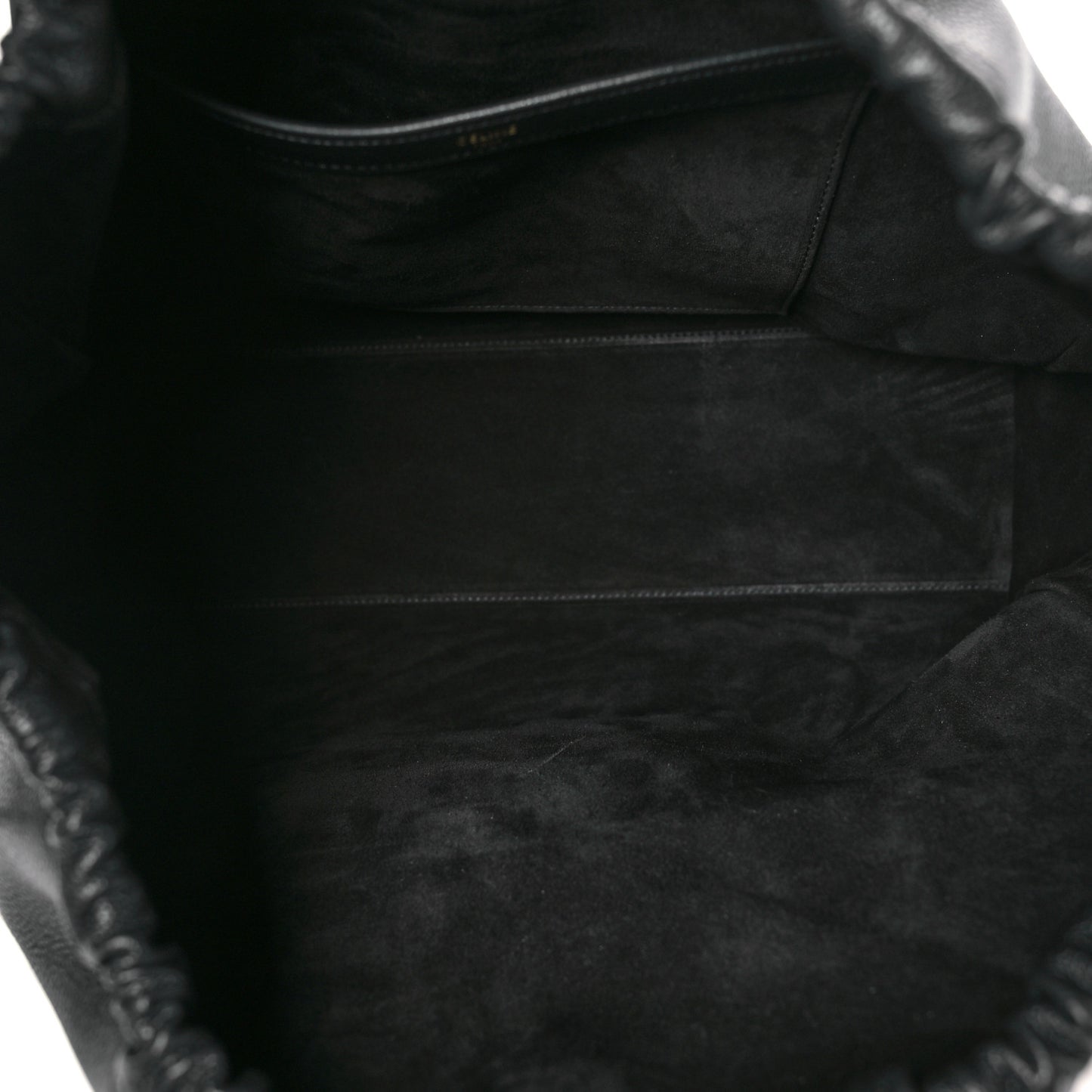 Grained Calfskin Cuir Triomphe Cabas Drawstring Black