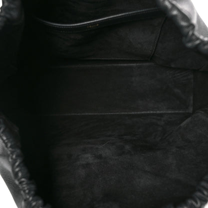 Celine Grained Calfskin Cuir Triomphe Cabas Drawstring Black 5 of 8