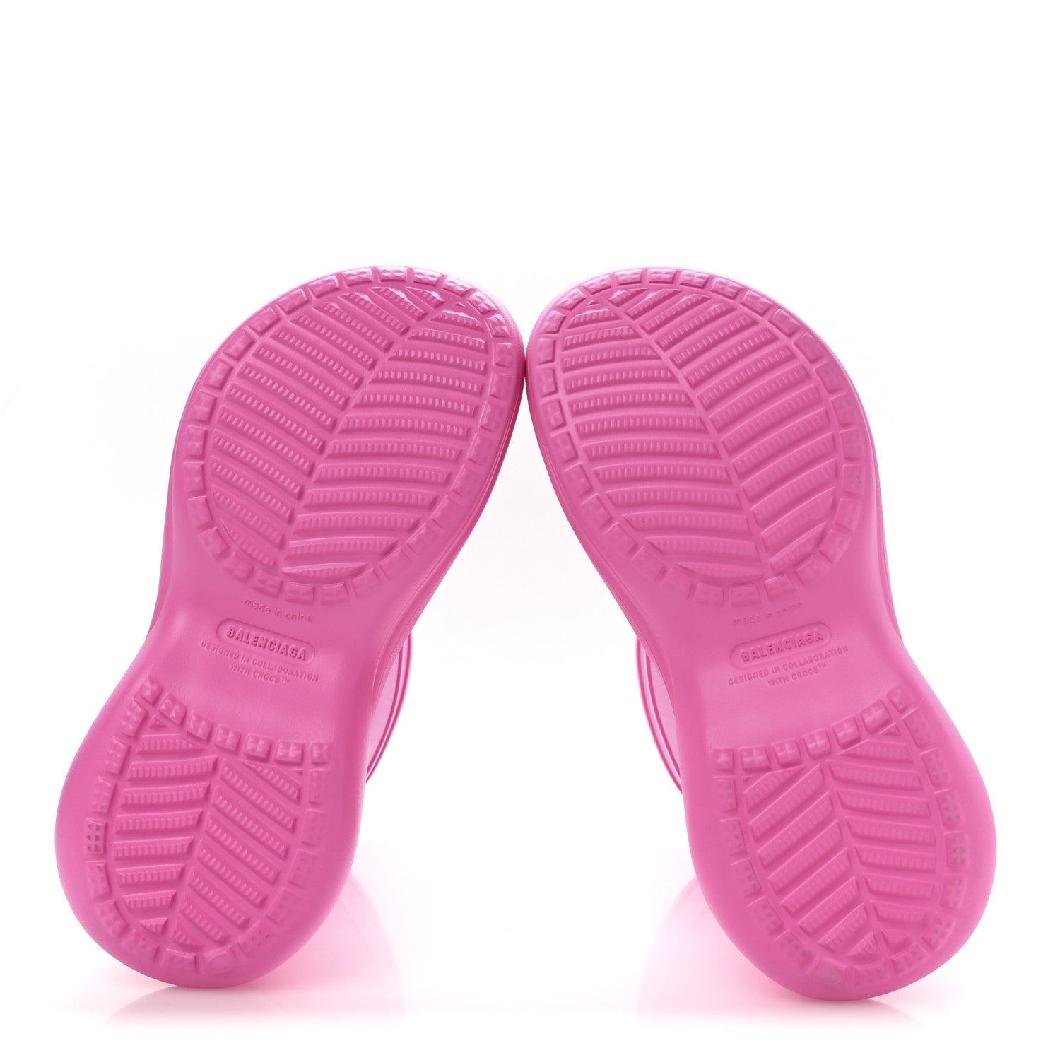 Balenciaga X CROCS Rubber Womens Rain Boots 40 Electric Pink 6 of 7