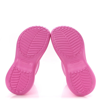 Balenciaga X CROCS Rubber Womens Rain Boots 40 Electric Pink 6 of 7