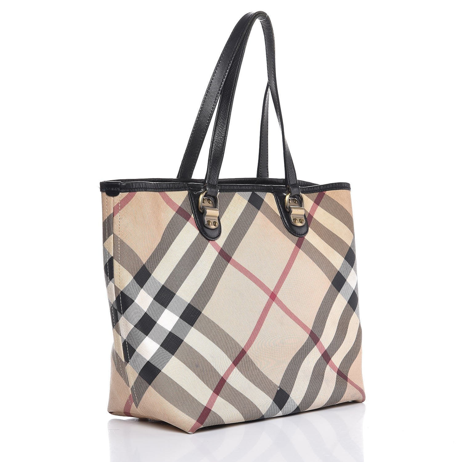 Burberry Nova Check Tote Black 3 of 12