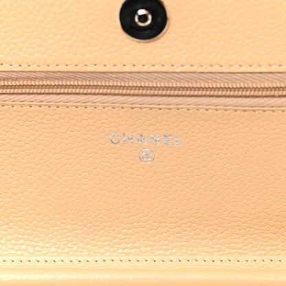 Chanel Caviar Quilted Wallet on Chain WOC Beige 6 of 11
