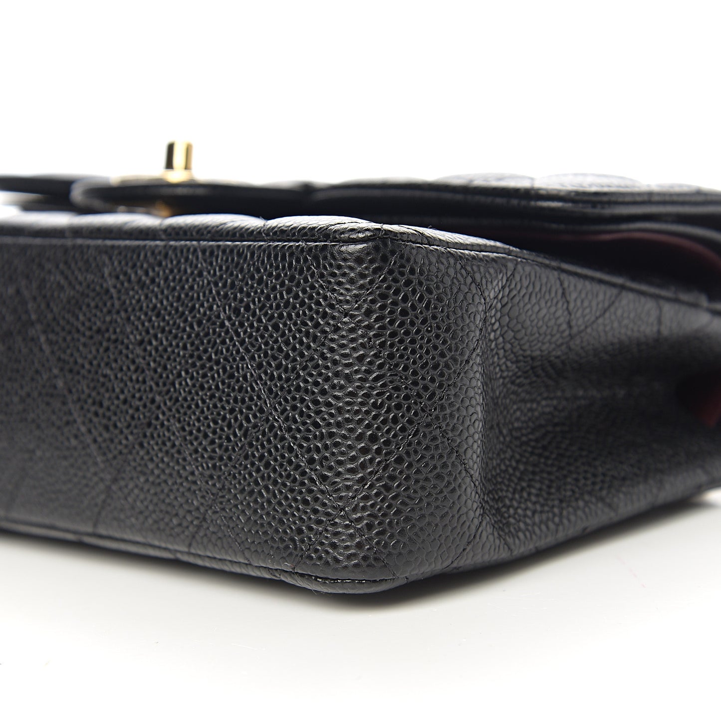 Caviar Quilted Small Double Flap Black