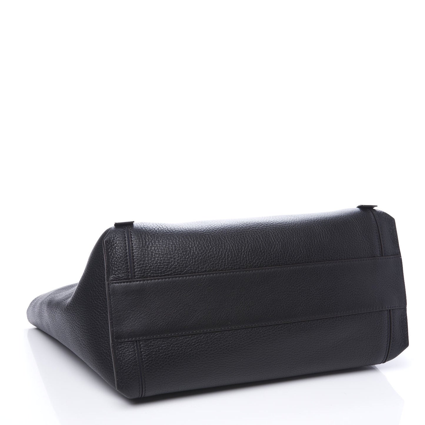 Smooth Calfskin Medium Milo Shopping Tote Black