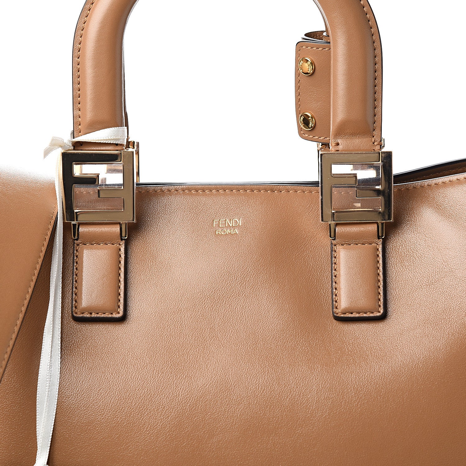 Fendi Vitello Glacier Medium FF Tote Nocciola 9 of 9