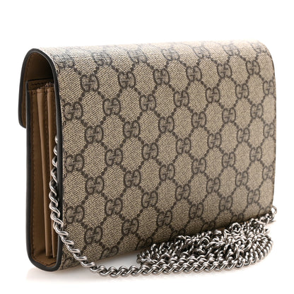 Gucci GG Supreme Monogram Mini Dionysus Chain Wallet Beige Taupe Beige Taupe 3 of 10