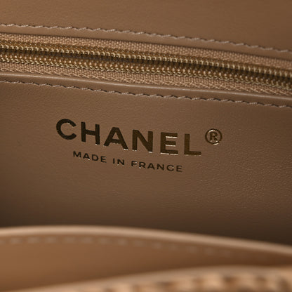 Chanel Braided Raffia Nano Kelly Flap Bag Dark Beige 6 of 10