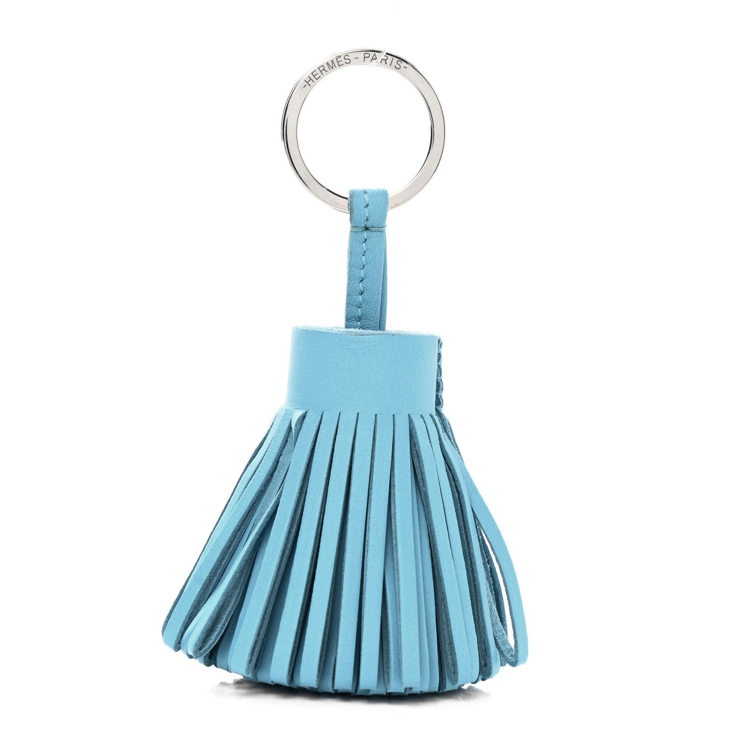 Lambskin Carmen Tassel Key Holder Celeste